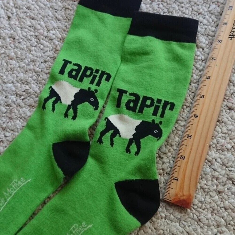 Archie McPhee green Tapir Socks